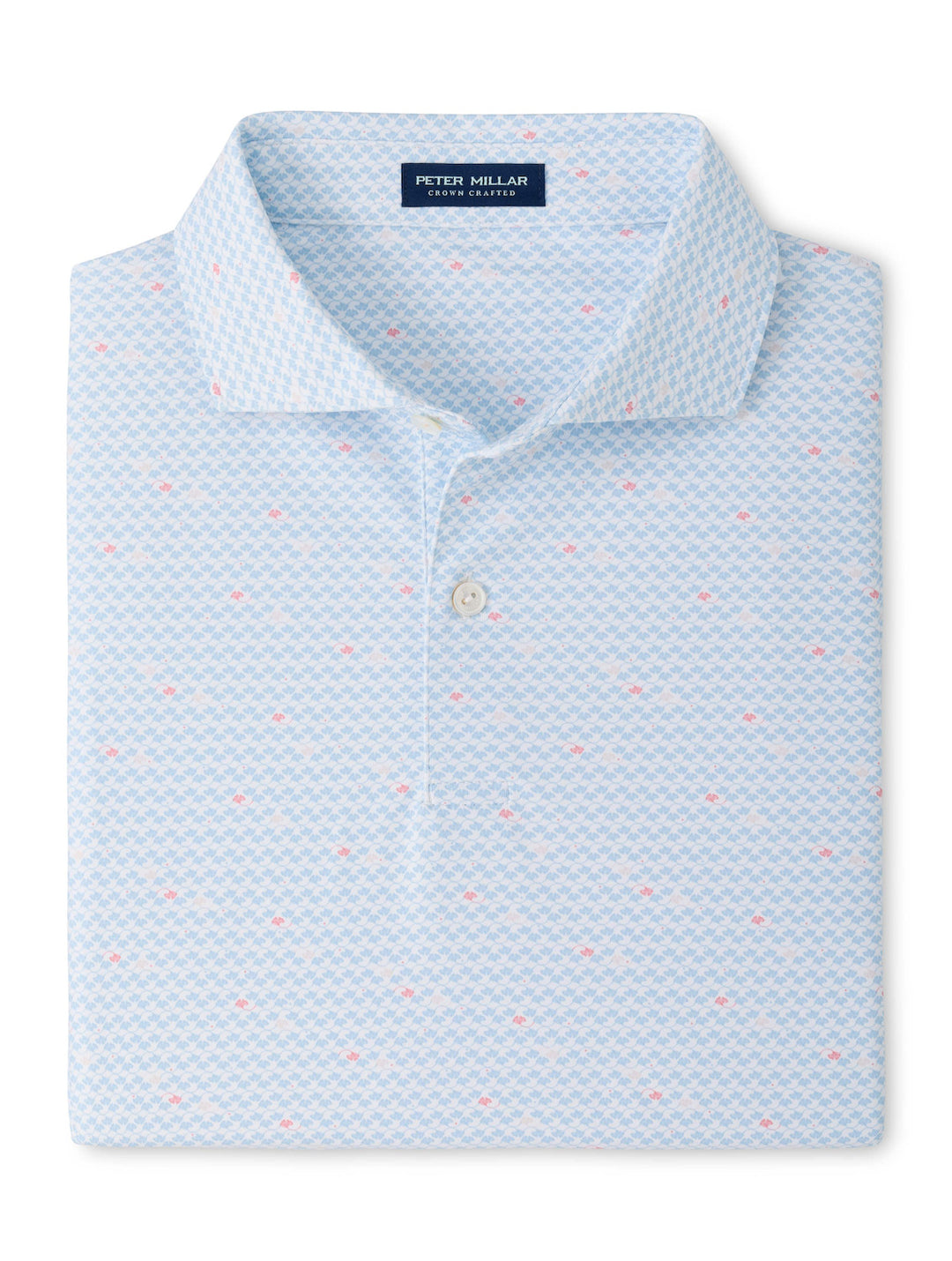 Peter Millar Crown Crafted Gingko Performance Jersey Polo: White