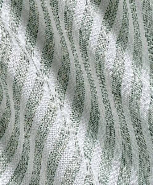 David Donahue Linen Stripe Sport Shirt: Sage