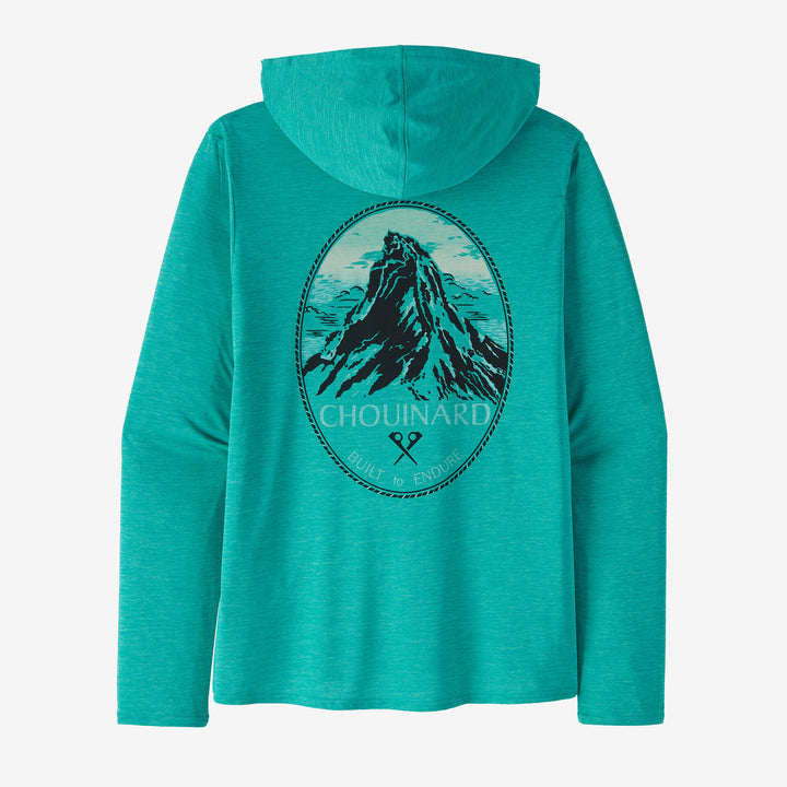 Patagonia Men's Capilene® Cool Daily Graphic Hoody Chouinard Crest: Subtidal Blue X-Dye