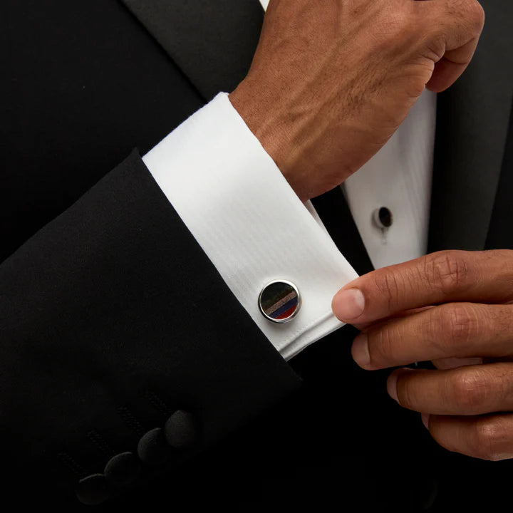 Brackish Captiva Cufflinks: Rhodium
