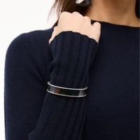 Brackish Lillian Thin Cuff Bracelet: Silver