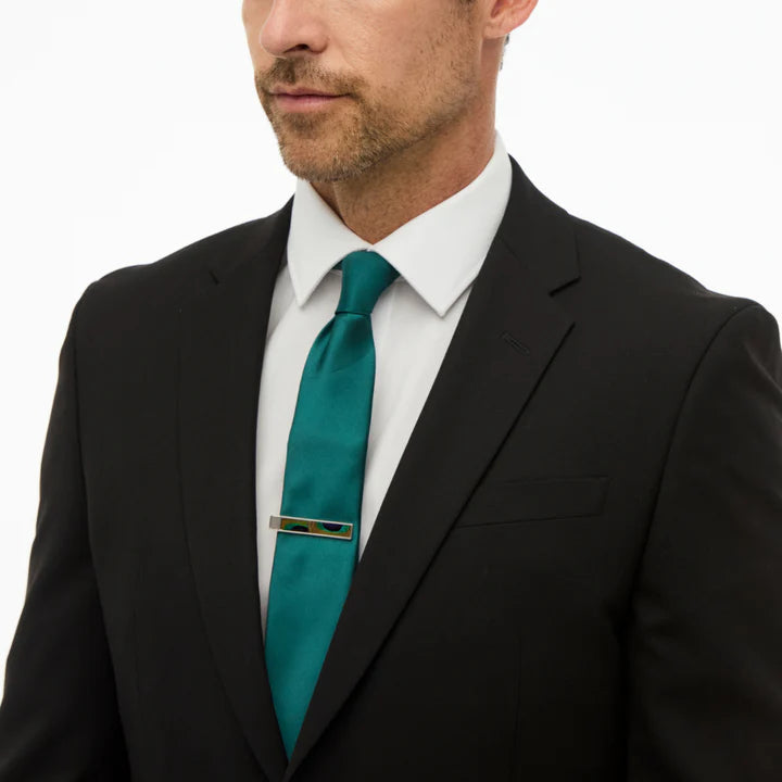 Brackish Succession Tie Clip: Peacock