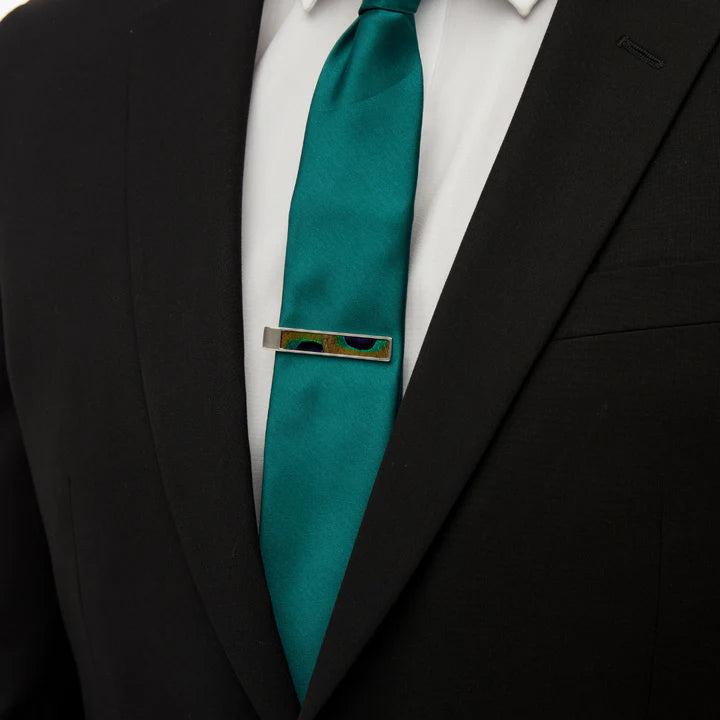 Brackish Succession Tie Clip: Peacock
