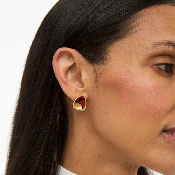 Brackish Violet Stud Earring
