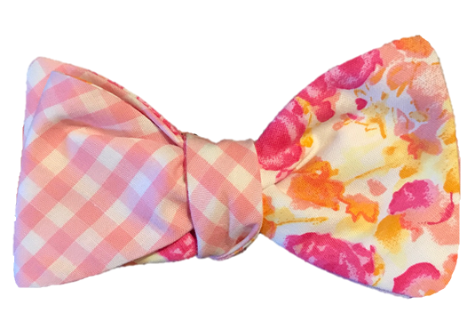 Craig Reagin Pink Gingham/Floral Bowtie