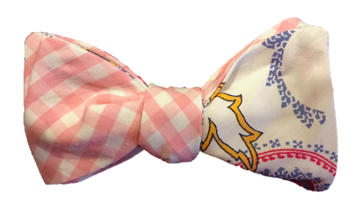 Craig Reagin Pink Gingham/White Paisley Bowtie