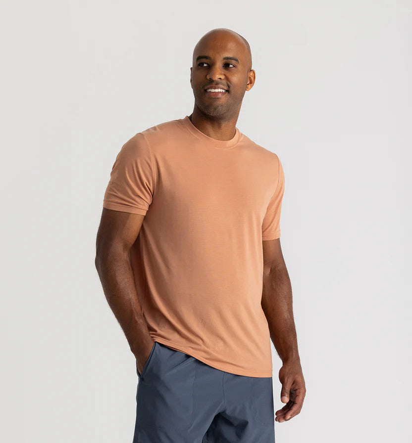 Free Fly Men's Elevate Lightweight Tee: Canyon Clay