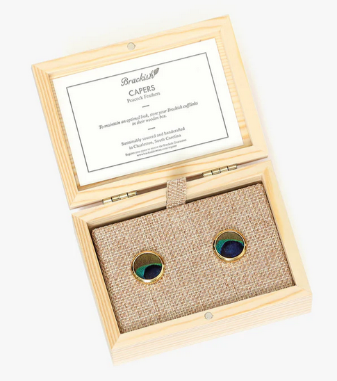 Brackish Capers Cufflinks: Gold