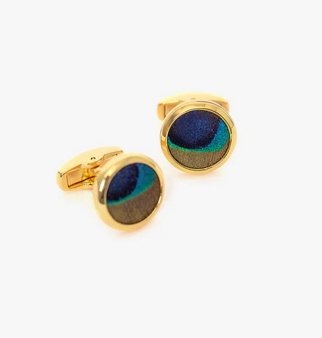 Brackish Capers Cufflinks: Gold