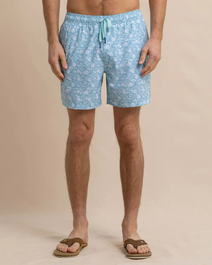 Southern Tide Caps Off Swim Trunk: Marine Blue