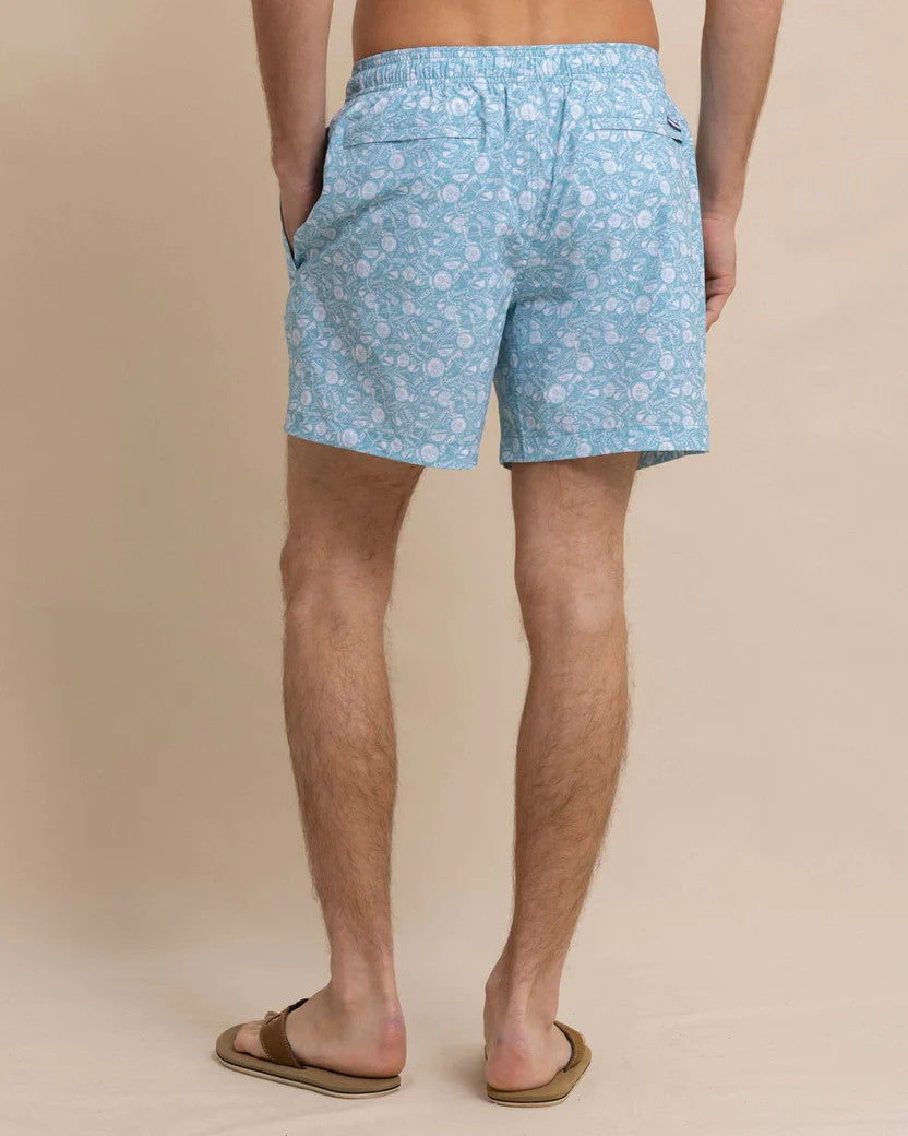 Southern Tide Caps Off Swim Trunk: Marine Blue