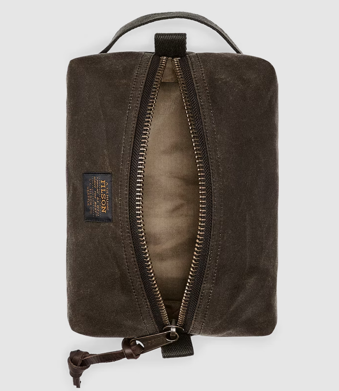 Filson Tin Cloth Travel Kit: Otter Green