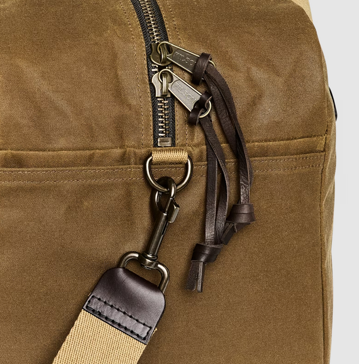 Filson Medium Tin Cloth Duffle Bag: Dark Tan