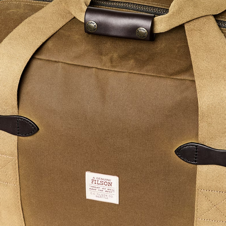 Filson Medium Tin Cloth Duffle Bag: Dark Tan