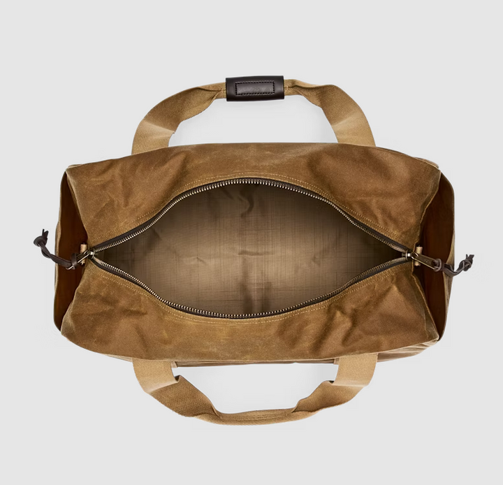 Filson Medium Tin Cloth Duffle Bag: Dark Tan