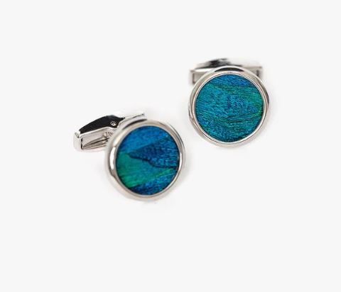 Brackish Fripp Cufflinks: Rhodium