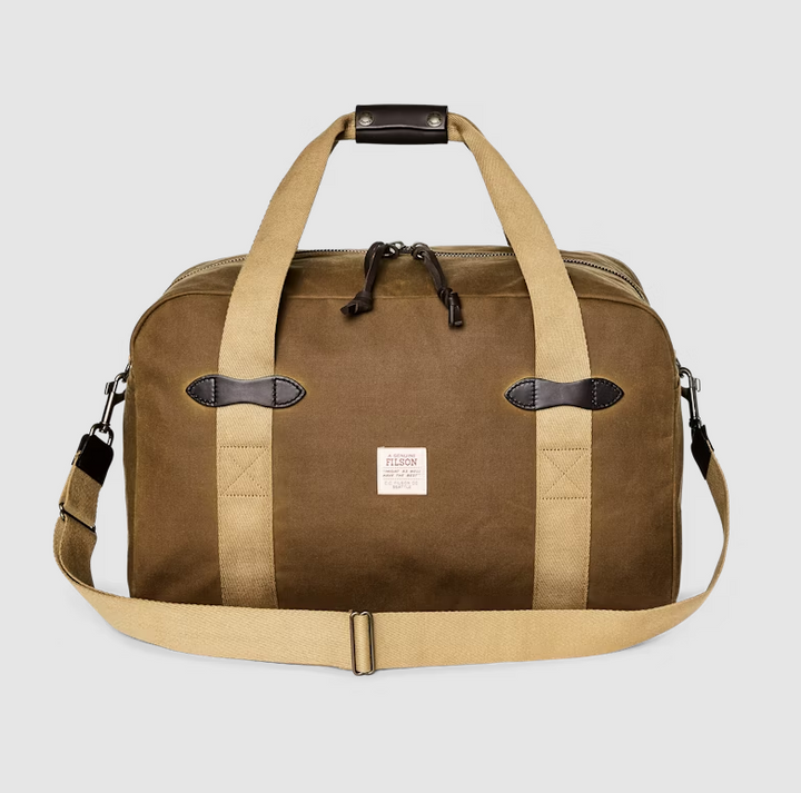 Filson Medium Tin Cloth Duffle Bag: Dark Tan