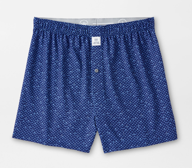 Peter Millar Whiskey Sour Performance Boxer Short: Sport Navy