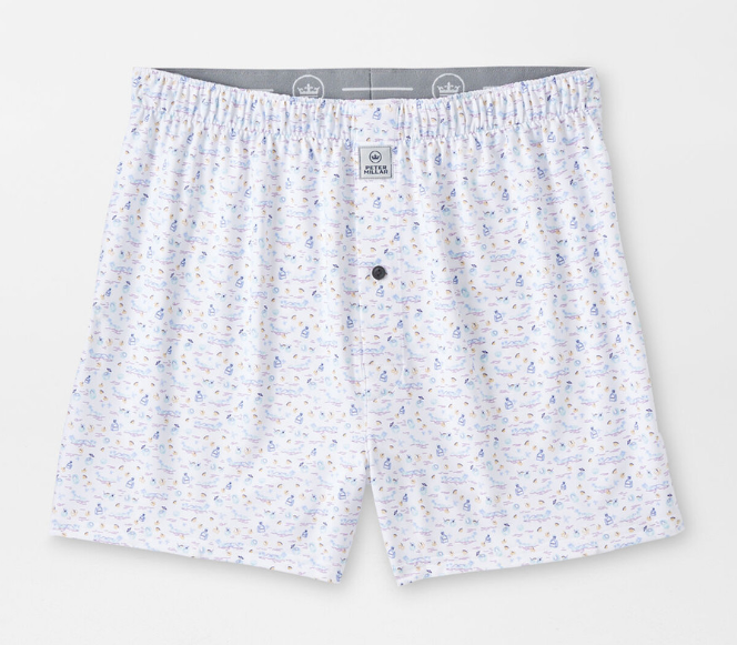 Peter Millar 5 O'Clock in Fiji Performance Boxer Short: White