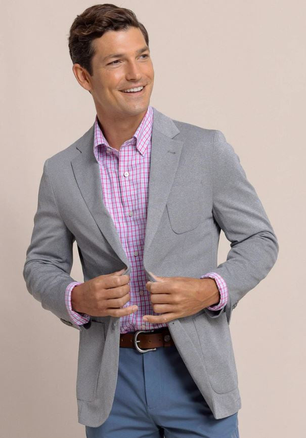 Southern Tide Charleston Blazer: Heather Steel Grey