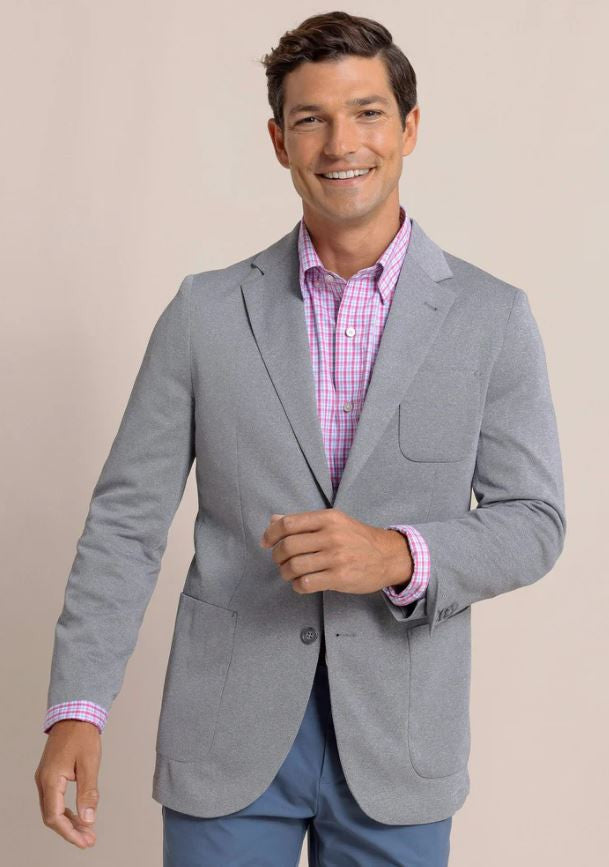 Southern Tide Charleston Blazer: Heather Steel Grey