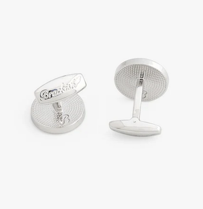 Brackish Chino Cufflinks: Rhodium