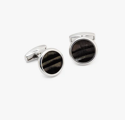 Brackish Chino Cufflinks: Rhodium