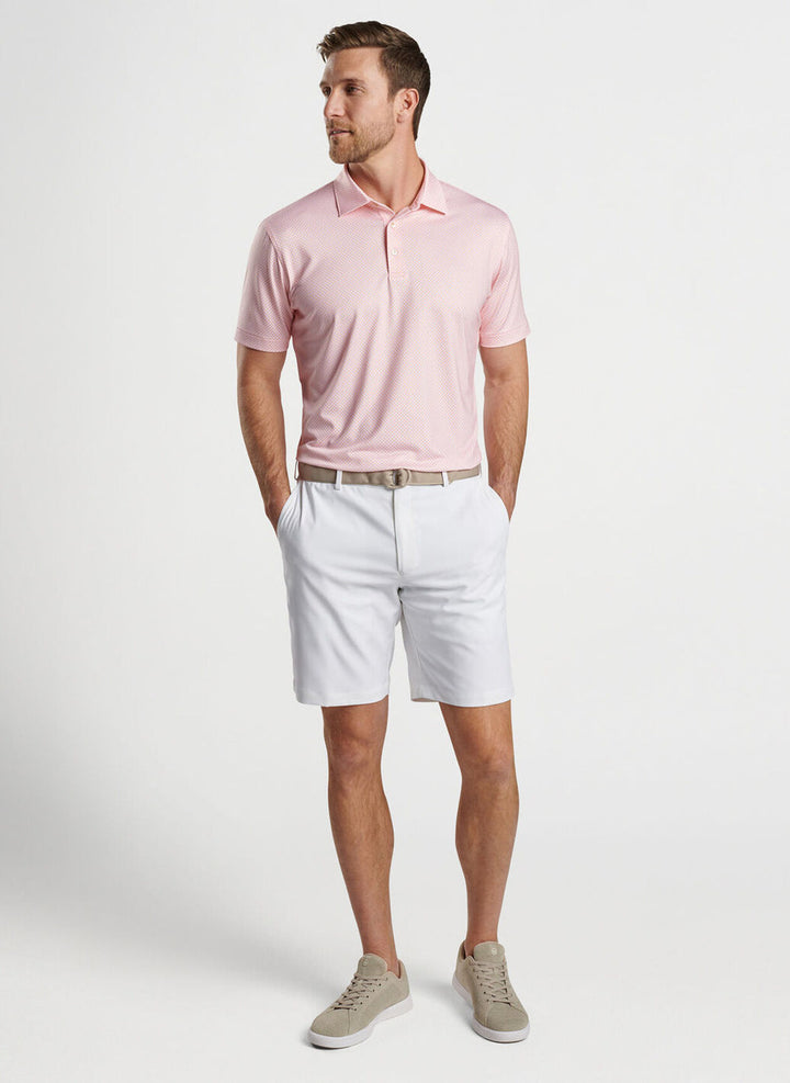 Peter Millar Circle Geo Performance Jersey Polo: Palmer Pink