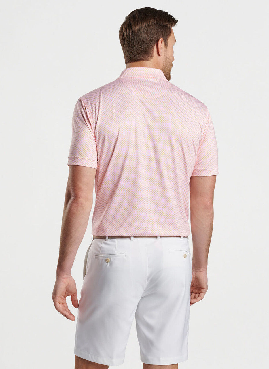 Peter Millar Circle Geo Performance Jersey Polo: Palmer Pink