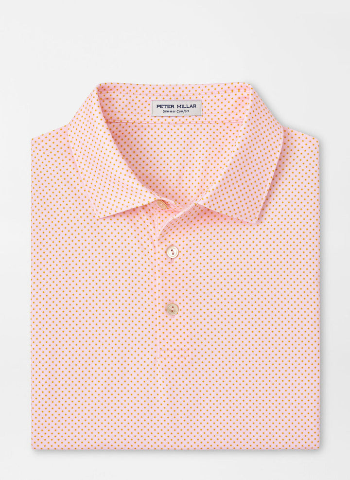 Peter Millar Circle Geo Performance Jersey Polo: Palmer Pink