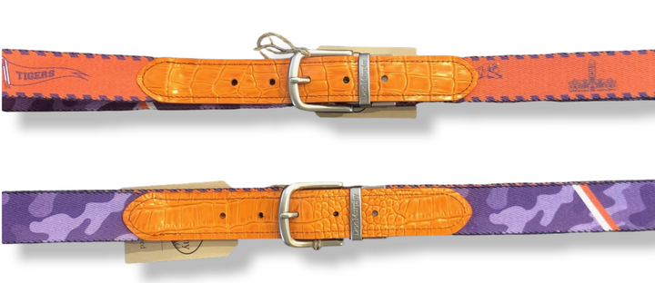 Craig Reagin Clemson Reversible Belt: Camo / Clemson Emblems