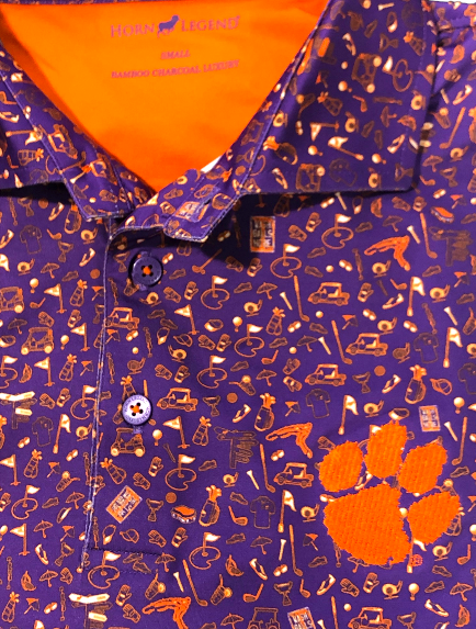 Horn Legend Clemson University Golf Motif Polo: Purple – Craig Horn Legend Clemson University Golf Motif Polo: Purple – Craig