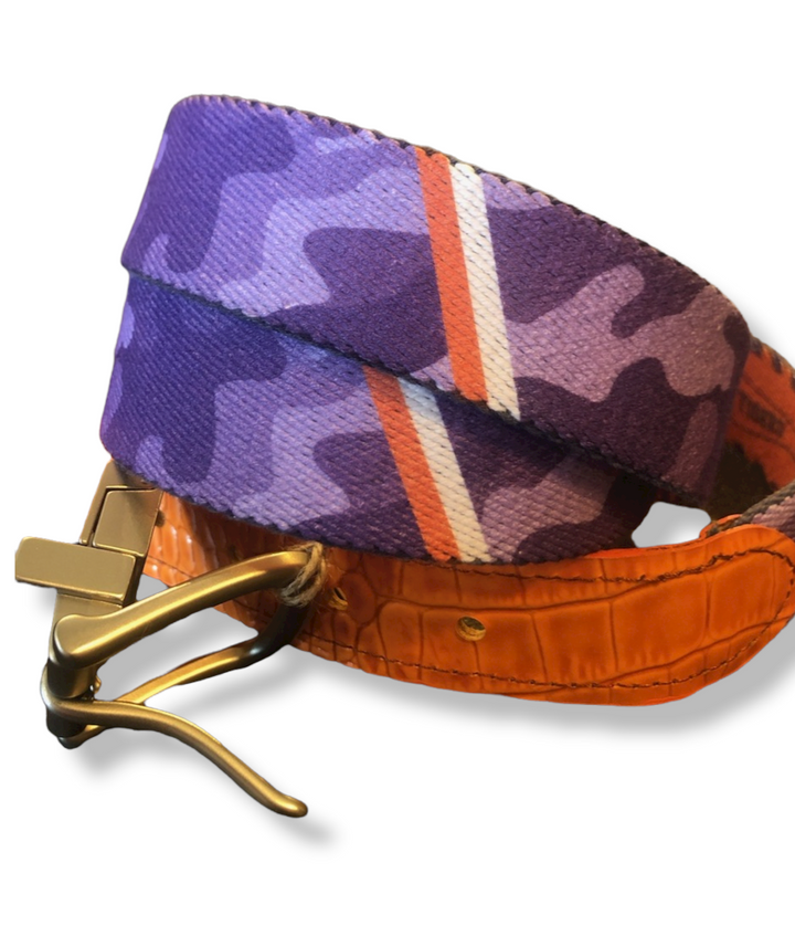 Craig Reagin Clemson Reversible Belt: Camo / Clemson Emblems