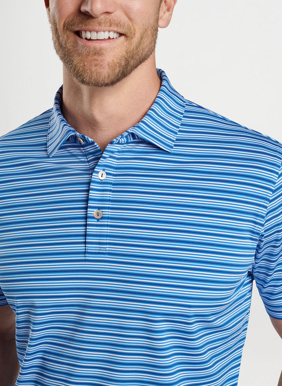 Peter Millar Clifton Performance Jersey Polo: Mako Blue