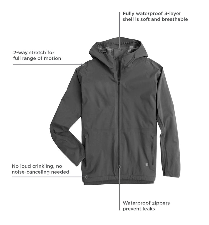 Free Fly Men's Cloudshield Rain Jacket: Black