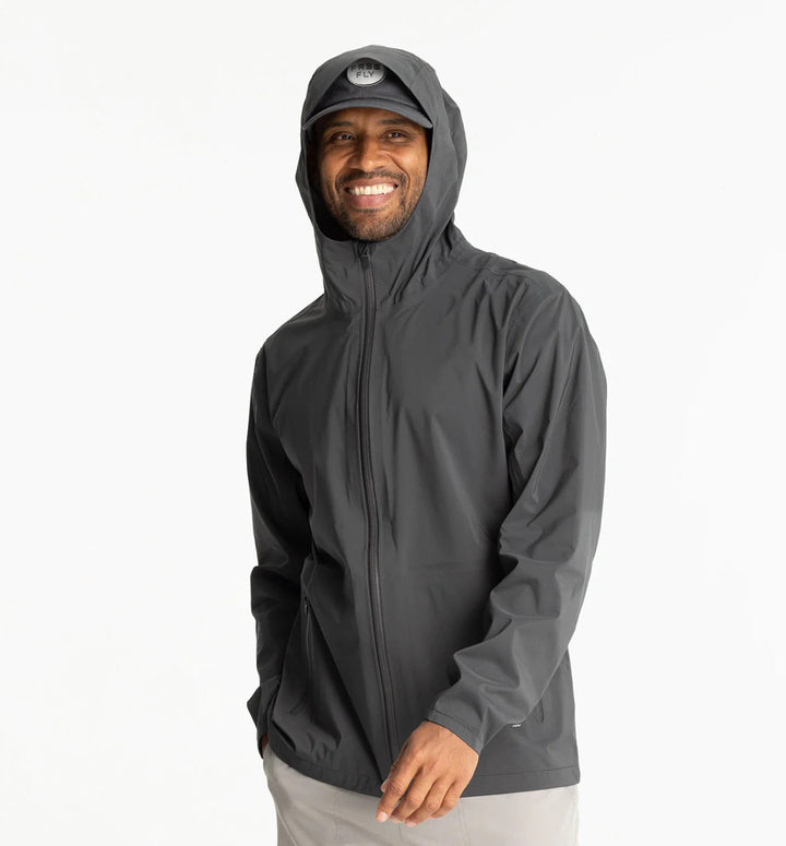 Free Fly Men's Cloudshield Rain Jacket: Black