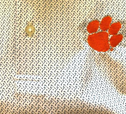 Southern Tide Clubbin It Clemson University Polo: Classic White