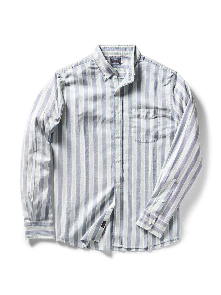 Faherty Supima Oxford Shirt: Coastal Skies Stripe