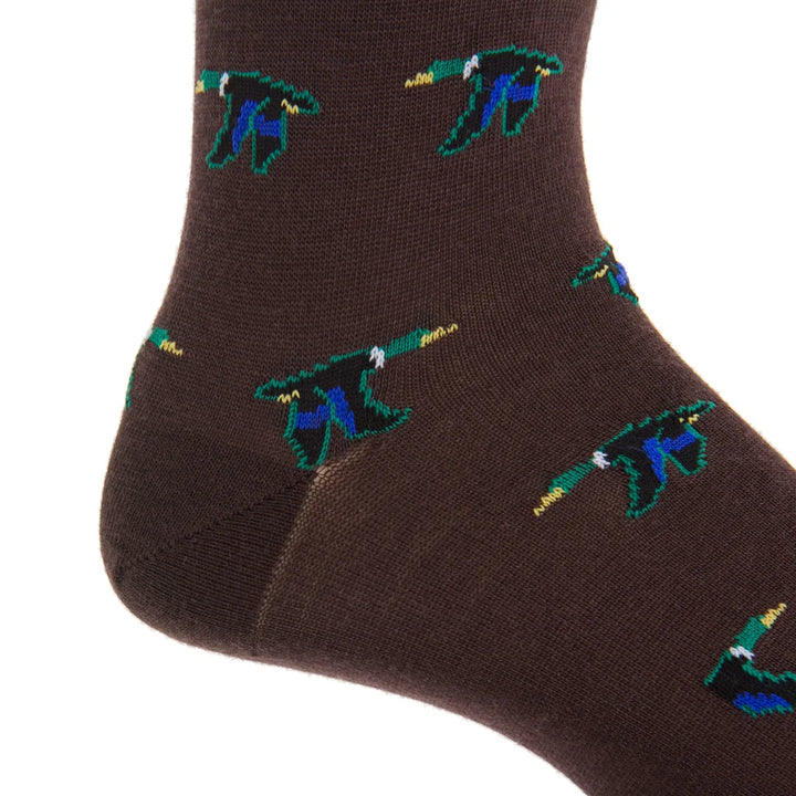 Dapper Classics Coffee Brown Mallard sock