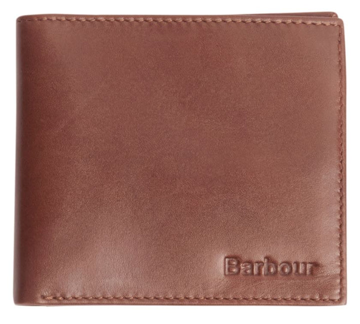 Barbour Colwell Leather Billfold Wallet: Brown/Classic