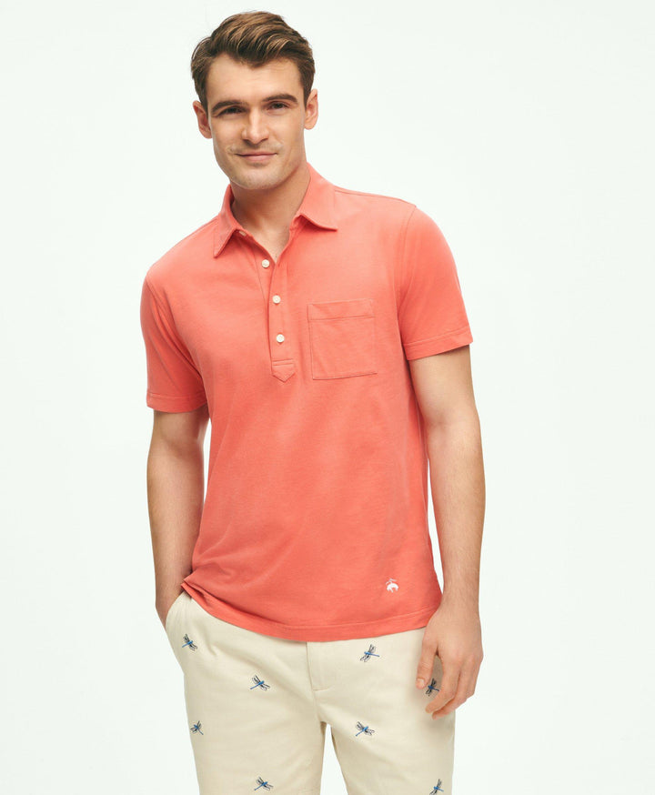 Brooks Brothers The Vintage Polo Shirt In Cotton: Coral
