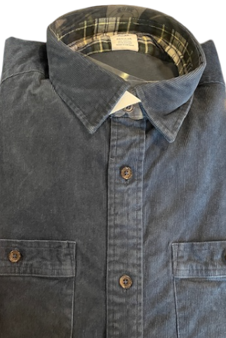 Brooks Brothers 15W Corduroy Shirt Jacket: Outer Space Blue