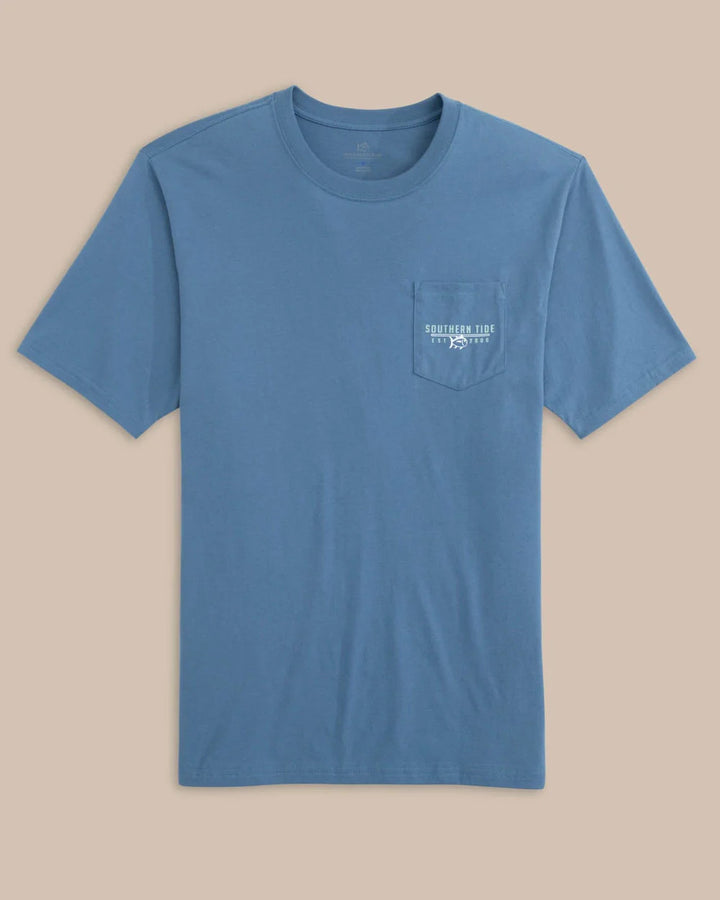 Southern Tide Skipjack Beach Surf Club Short Sleeve T-Shirt: Coronet Blue