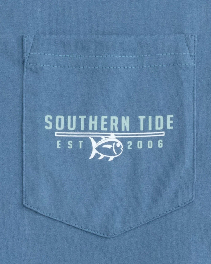 Southern Tide Skipjack Beach Surf Club Short Sleeve T-Shirt: Coronet Blue