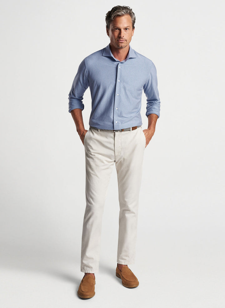 Peter Millar Cosmo Excursionist Flex Sport Shirt: Cascade Blue