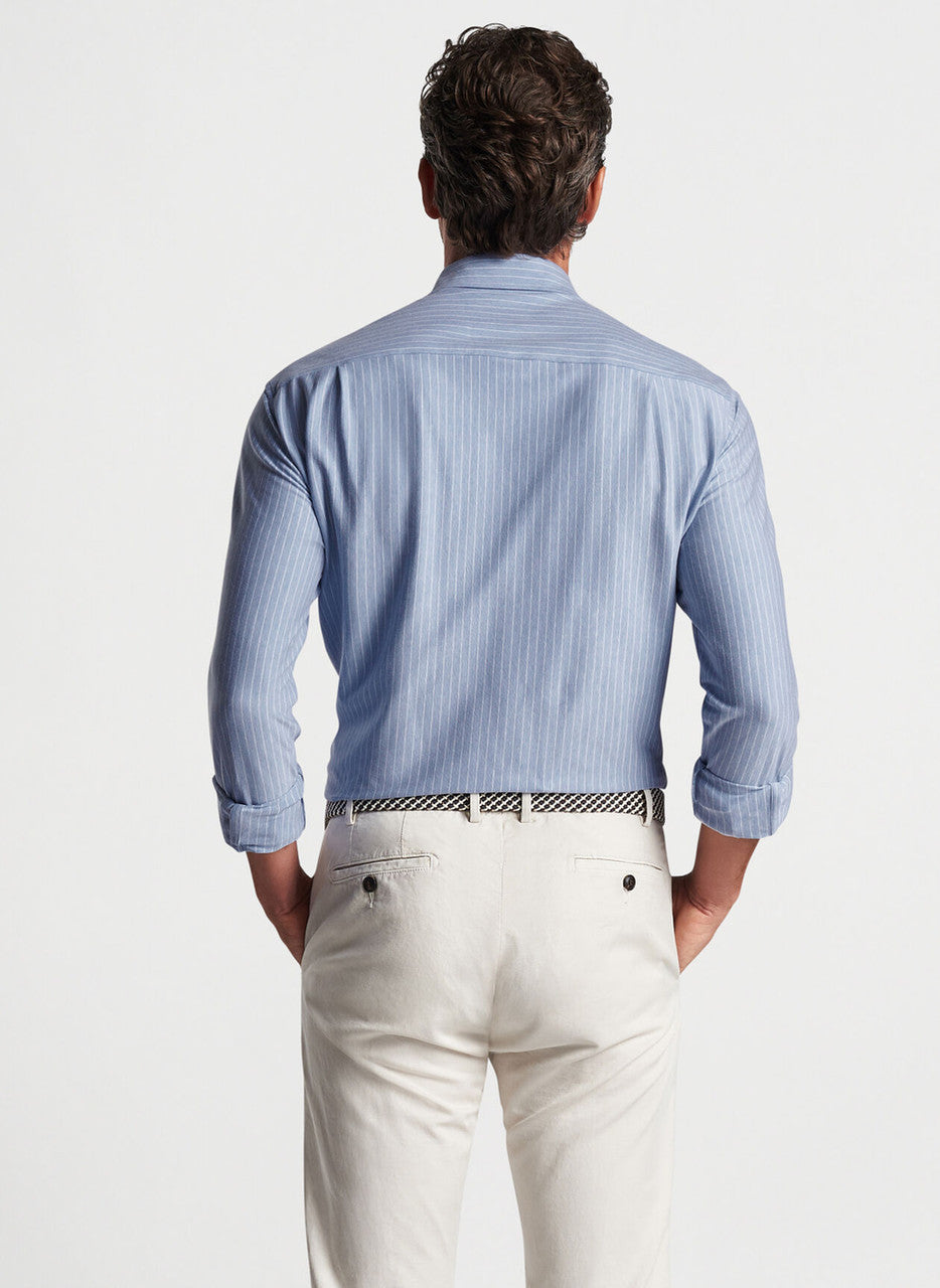 Peter Millar Cosmo Excursionist Flex Sport Shirt: Cascade Blue