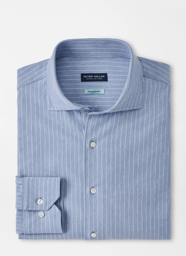 Peter Millar Cosmo Excursionist Flex Sport Shirt: Cascade Blue