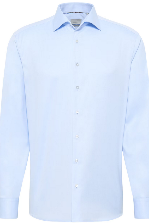 Eterna Modern Fit Cover Shirt Cutaway: Sky