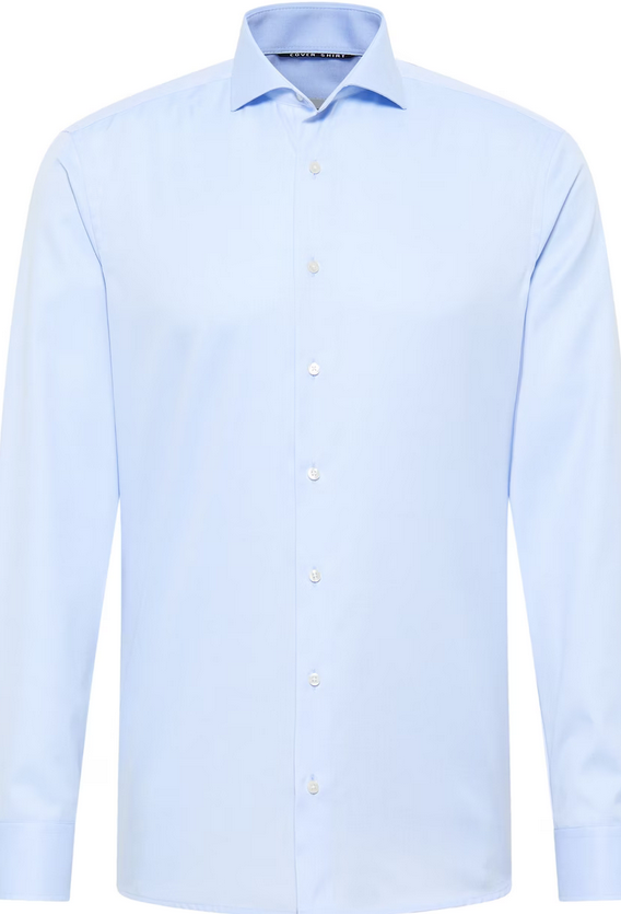 Eterna Slim Fit Cover Shirt Cutaway: Sky