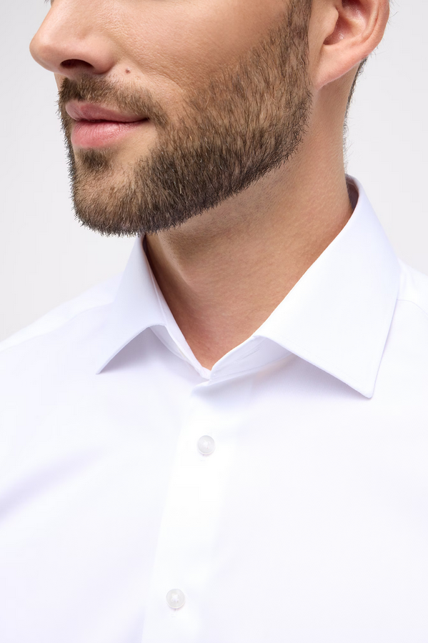 Eterna Modern Fit Cover Shirt Cutaway: White